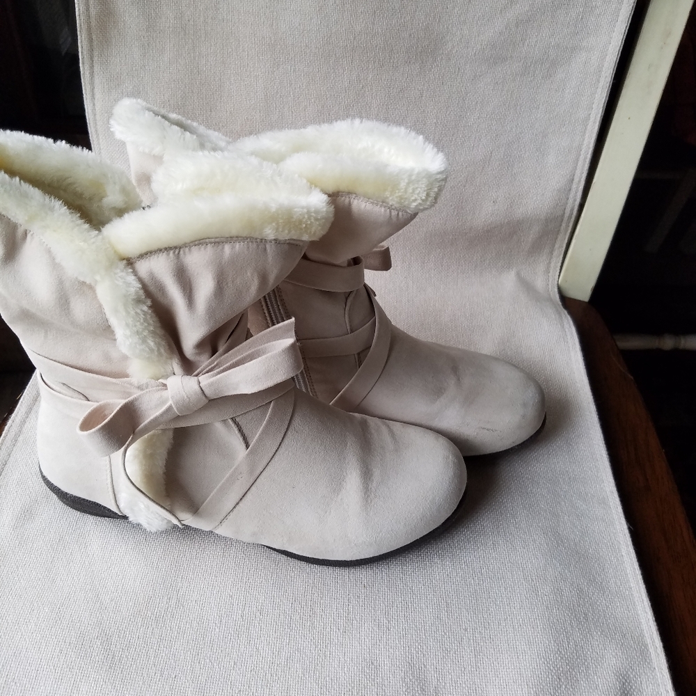 Off-White Suede Booties. - image 6